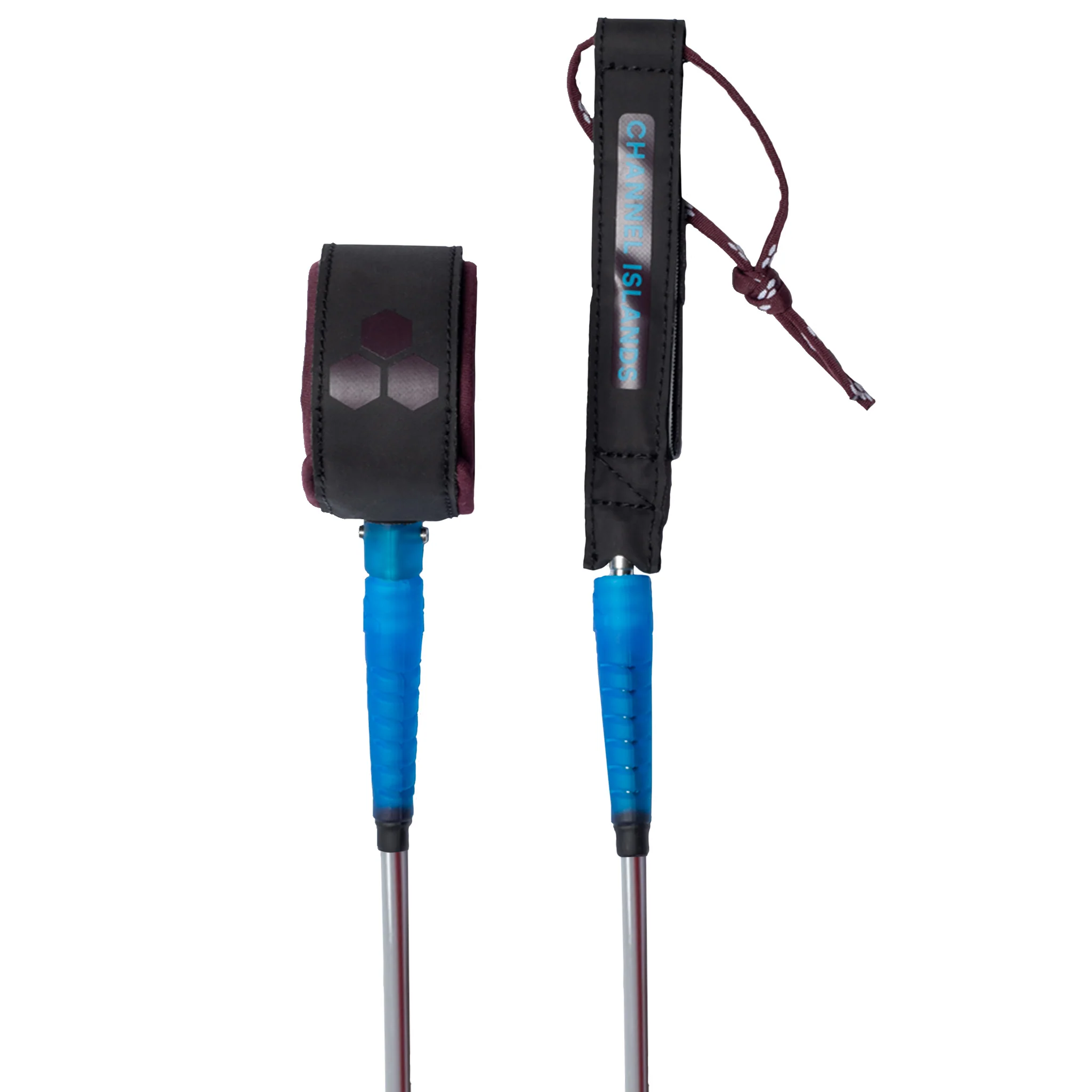 CI Round Comp Leash - Merlot Ocean