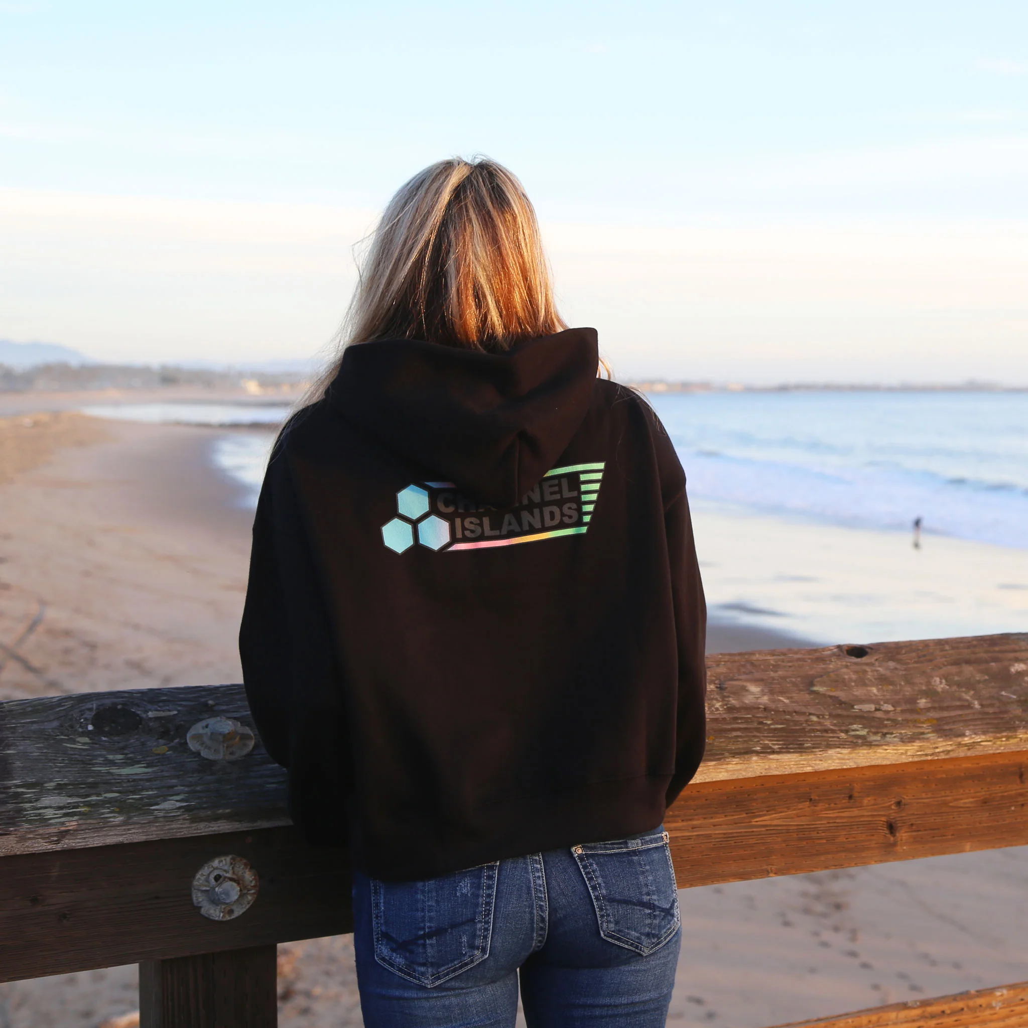 Womens Fade Flag Hoodie - Image 3